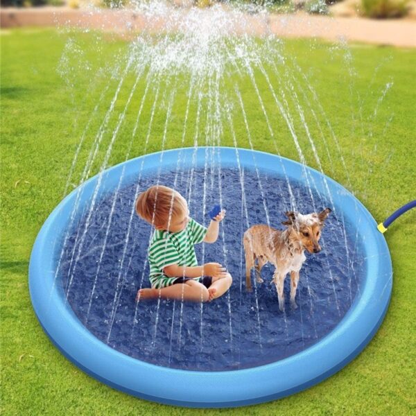 Non-Slip Splash Pad For Kids And Pet Dog Pool Summer Outdoor Water Toys Fun Backyard Fountain Play Mat - Image 10