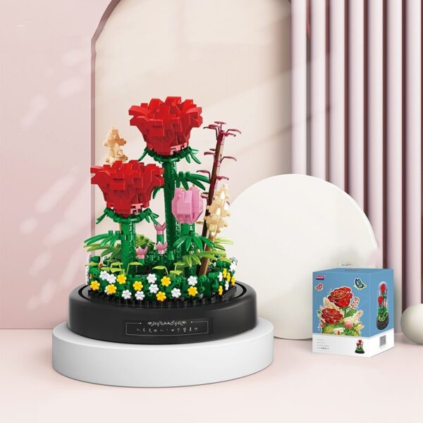 Small Particle Assembly Rose Decoration Toys - Image 5