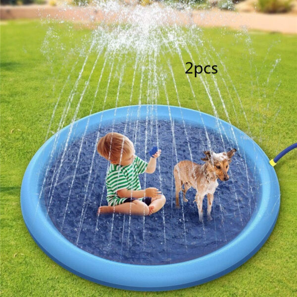 Non-Slip Splash Pad For Kids And Pet Dog Pool Summer Outdoor Water Toys Fun Backyard Fountain Play Mat - Image 9