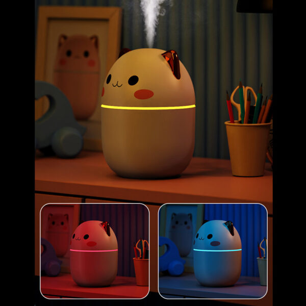 Air Humidifier Cute Cat Ultra-Silent USB Office Household Bedroom Car Aromatherapy Air Purifier With Led Cool Mist Spray - Image 5