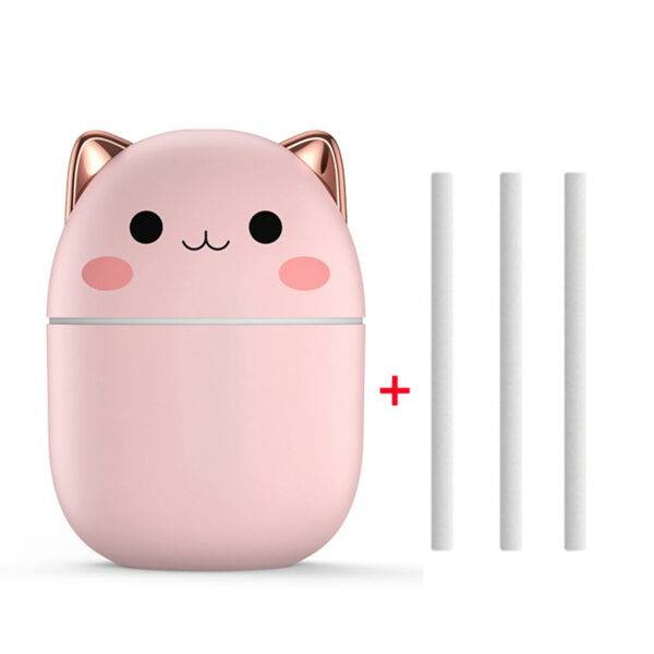 Air Humidifier Cute Cat Ultra-Silent USB Office Household Bedroom Car Aromatherapy Air Purifier With Led Cool Mist Spray - Image 4